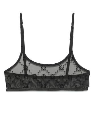 Marine Serre Moonogram Mesh Flock Bralette