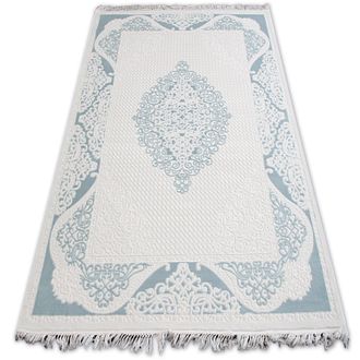 RugsX Rugsx - Alfombra Acr&iacute;lica Mirada 5416 Franjas Azul Blue 80x300 Cm