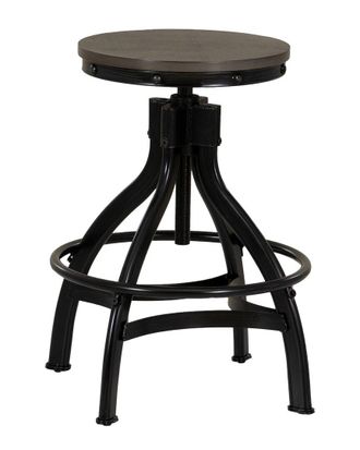 Linon Haywood Adjustable Height Backless Stool