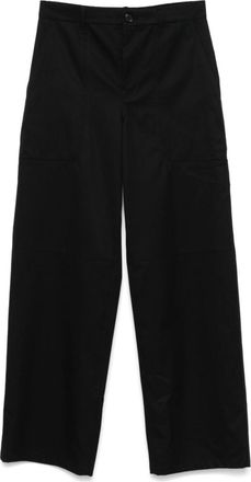 Loewe Black Cotton and silk cargo trousers