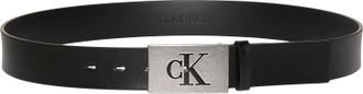 Calvin Klein Lederg&uuml;rtel CALVIN KLEIN, Herren, Gr. 11,5, schwarz, antique silber, Web, Rindsleder, unifarben, G&uuml;rtel Lederg&uuml;rtel, Regular fit, gr&ouml;ssenverstellbar