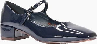 XY London Womens XY London Womens/Ladies Jenna Patent Buckle Low Heel Mary Janes - Navy - Size: 5