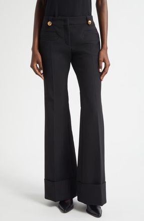 Zimmermann Rebellion Low Rise Flare Pants in Black at Nordstrom, Size 0P