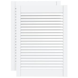 vidaXL Puerta De Armario Lamas 2 Uds Madera Pino Blanco 69x49,4 Cm Vidaxl