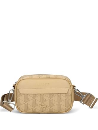 Lacoste mini logo-print crossbody bag - women - PVC - One Size - Neutrals