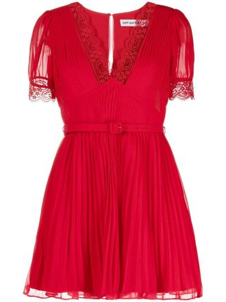 Self Portrait Abito corto svasato - Rosso