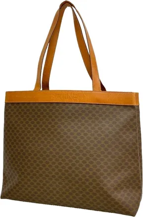 Celine Brown Pvc Tote Bag (Pre-Owned)
