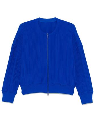 Pleats Please Issey Miyake Crêpe gebreid jack - Blauw