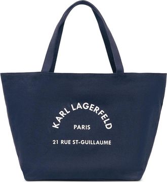 Karl Lagerfeld Borsa tote Rue St-Guillaume - Blu