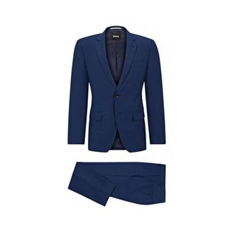 HUGO BOSS Heren, Pakken, Blauw, Maat: XL Zijde