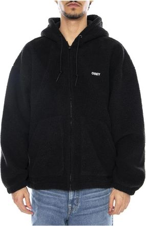 Obey Giacca Sherpa - Heren - Jassen - Zwart - XL - Polyester - Jassen