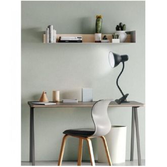 Trade Shop Trade Shop Traesio - Trade Shop - Lampada Snodabile Da Scrivania Luce Tavolo Braccio Flessibile Orientabile Pinza - Negro