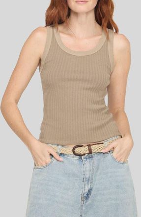 Project Social T Cooper Rib Tank in Desert Taupe at Nordstrom, Size X-Small