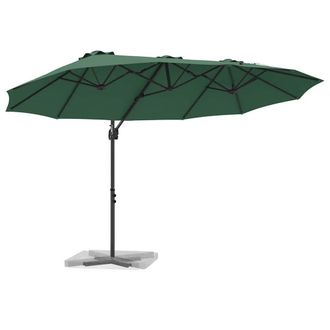 Berkfield Home Modern Garden Cantilever Parasol with Lock Green 372 x 198 x 253 cm