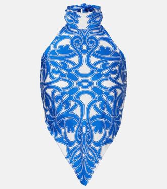 Poupette St Barth Top halterneck Guilia con stampa