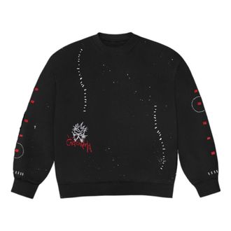 Travis Scott Cactus Jack FW22 Stitched Crewneck Black TS-22FW006