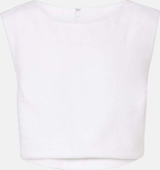 Poss&eacute; Martina cropped linen top