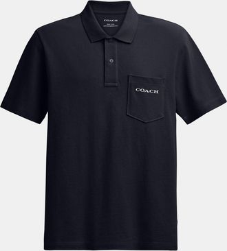 Coach Mens Pocket Polo - Dark Blue - Size X-Large