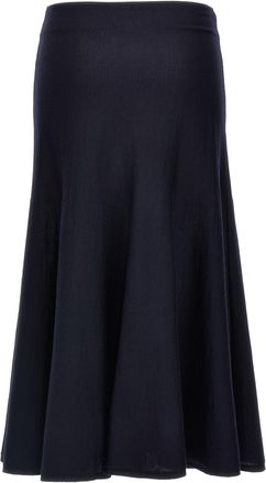 Khaite Womens Blue Wool Midi Skirt