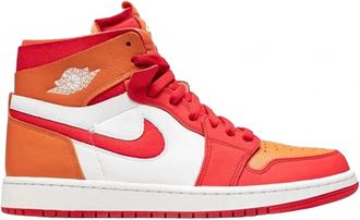 Nike Jordan Womens 1 Zoom Air Comfort Sneakers In Fire Red Hot Curry