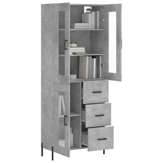 Berkfield Home Highboard Concrete Grey 69.5x34x180 cm Engineered Wood