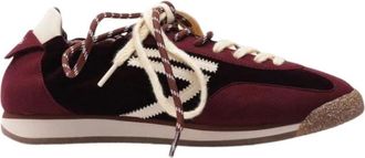 Puraai Schoenen, Dames, Rood, 40 EU, Panther Fluwelen Sneakers