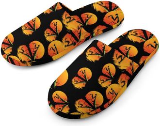 Generic Funny Praying Mantis Sunset Mens Cozy Memory Foam Slippers Warm Cotton House Shoes Comfy Slipper for Indoor Outdoor