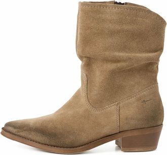 Tamaris Enkellaarsjes - Dames - Schoenen - Beige - Maat: 37 EU Leer