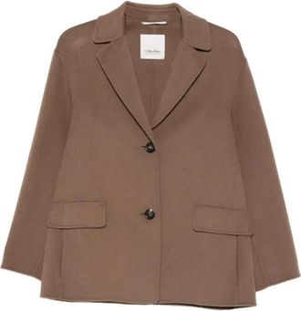 Max Mara Smmelfi Jas - Dames - Blazers - Bruin - 2XS - Wol - Jassen