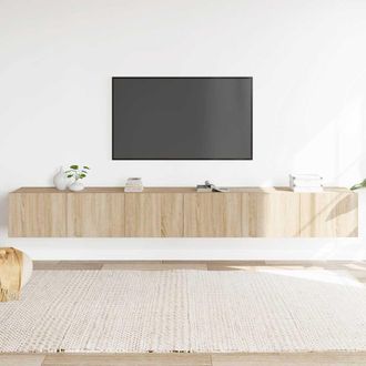 vidaXL Vidaxl - Set De Muebles Para Tv 3 Pzas Madera Contrachapada Roble Sonoma