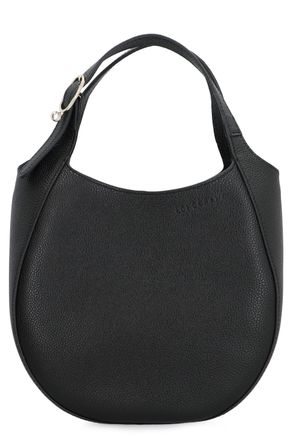 Longchamp Womens Leather Bag Le Foulonn&eacute; S Black Cow Hide Handbags Hand