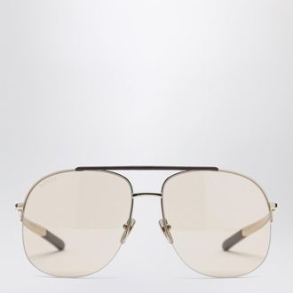 Gucci Gold navigator sunglasses