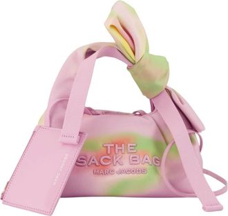 Marc Jacobs Tassen, Dames, Roze, ONE Size, Polyester, Mini Sack Blurred Floral Satin Strik Zak Tas