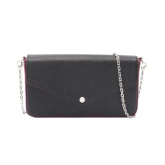 Louis Vuitton Pre-owned Clutches, female, Black, Size: ONE SIZE Pre-owned Pochette Felicie Epi Shoulder Bag