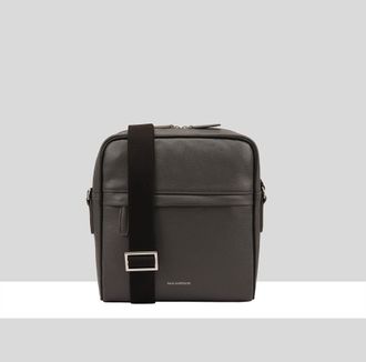 Paul Costelloe Mens Ronny Leather Manbag - Grey - One Size