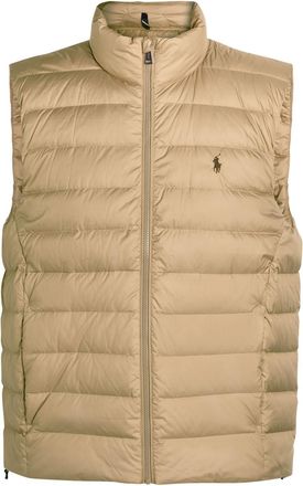 Polo Ralph Lauren Colden Logo-embroidered Quilted Shell Gilet - Tan - Xxl