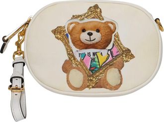 Moschino Pochette Teddy - Dames - Schoudertassen - Wit - ONE Size - Tassen
