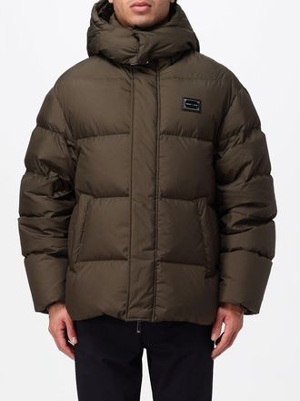 Emporio Armani Quilted Nylon Down Jacket with Hood and Concealed Closure