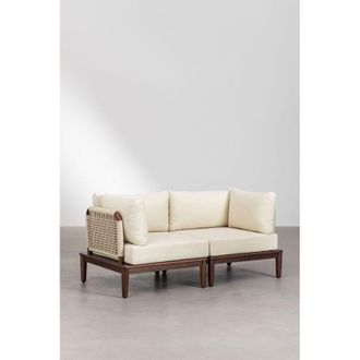 Sklum Sklum - Sof&aacute; Modular De 2 Piezas Con 2 Sillones Esquineros En Acacia Giulia