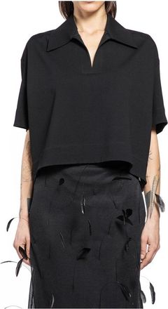 Jil Sander Polo SS - Dames - Polos - Zwart - 2XS - Tops