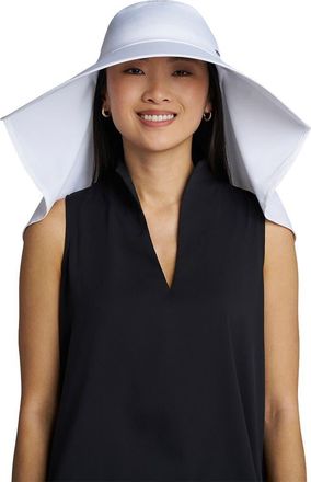 Coolibar Womens Anastasia Elegant Full Coverage Hat, UPF 50+ Sun Protection in White at Nordstrom