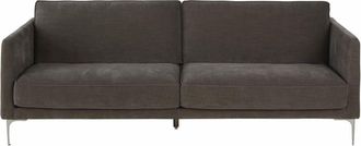 Maisons du monde Sof&aacute; 3/4 plazas de tela aterciopelada reciclada verde de gris