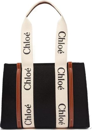 Chlo&eacute; Woody Medium Tote - Dames - Shoppers - Zwart - ONE Size - Tassen
