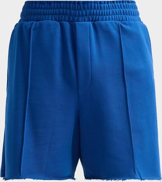 Helmut Lang Men & apos;s Terry Pintuck Pleated Shorts