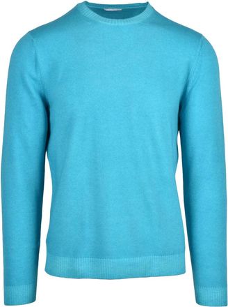 Malo Aqua Green Virgin Wool Crewneck Pullover