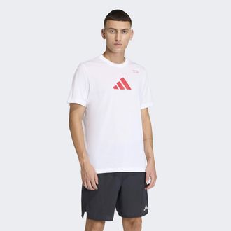 adidas T-Shirt ADIDAS PERFORMANCE CLIMACOOL CATEGORY TRAINING GRAPHIC, Herren, Gr. XXL, wei&szlig;, pure ruby, Obermaterial: 65% Polyester, 35% Baumwolle, Shirts T