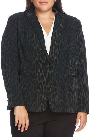 Vince Camuto Animal Blazer in Dark Willow at Nordstrom, Size 24W