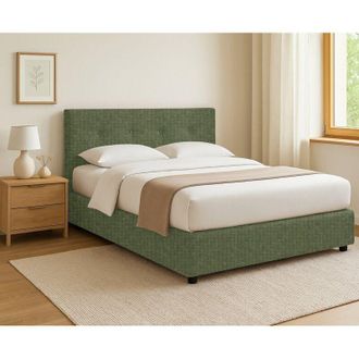 Dmora Cama De Plaza Y Media Luton, Desenfundable, Hecho En Italia, Verde