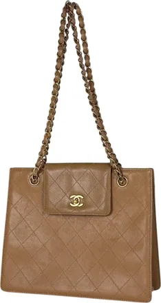Chanel Camel Grained Calfskin Tote Bag (Pre-Owned)