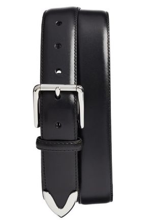 Nordstrom Tripp Leather Belt in Black at Nordstrom, Size 30